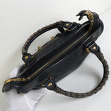 バレンシアガ ジャイアンドミニシティ レザー 2way ハンドバッグ ショルダーバッグ ブラック / グレー