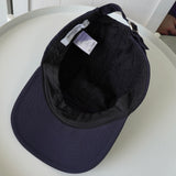 メゾン キツネ ロゴ 刺繍 キャップ 帽子 ネイビー