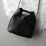 エムエムシックス メゾン マルジェラ レザー ジャパニーズバッグ クロスボディ ショルダーバッグ ブラック