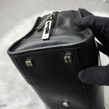 ロエベ アマソナ28 アナグラム レザー ミニボストンバッグ ハンドバッグ ブラック