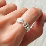 エルメス シェーヌダンクル アンシェネ 2025年製 シルバー925 指輪 リング 50サイズ / 9.5号