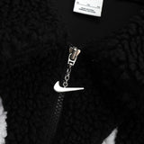 ナイキ ビッグ スウッシュロゴ ボアジャケット ブラック