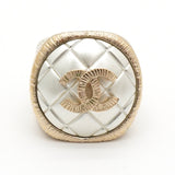 シャネル ココマーク マトラッセ フェイクパール リング 指輪 GP 11号 レディース