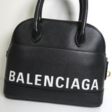 バレンシアガ ヴィル レザー 2way ハンドバッグ ショルダーバッグ ブラック
