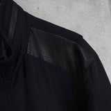 ジバンシィ パンチング フェイクレザー切り替え メンズ ナイロンジャケット ダークネイビー