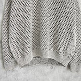 ヨーク MESHED KNIT CREWNECK メッシュ ニット グレージュ
