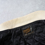 ヒステリックグラマー ガール ワッペン レザー切り替え ウール スタジャン ブラック