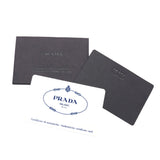 プラダトライアングルロゴサフィアーノ レザー 二つ折り財布 ブラック