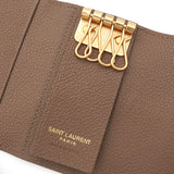 サンローラン YSLロゴ 4連 キーケース グレージュ 箱付き