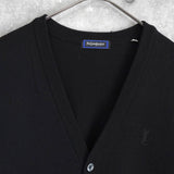 イヴ サンローラン ヴィンテージ YSLロゴ ウール カーディガン ブラック