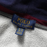 ポロ ラルフローレン フェルトロゴ フルジップ パーカー グレー