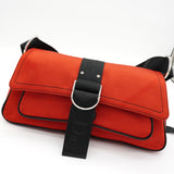 クリスチャン ディオール ハードコア ロゴ ナイロンキャンバス チェーン 2way ハンドバッグ ショルダーバッグ レッド / ブラック