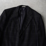 ジバンシィ 4Gロゴ ボタン チェック柄 ウール テーラードジャケット ブラック