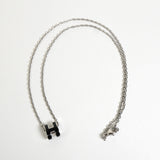 エルメス ポップアッシュ ネックレス シルバー / ブラック