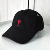 アミパリ アミ パリス ハートロゴ キャップ ブラック