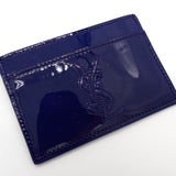 イヴ サンローラン YSLロゴ エナメル カードケース ブルー 箱付き