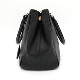 プラダ ガレリア トライアングルロゴ サフィアーノ 2way ハンドバッグ ショルダーバッグ ブラック