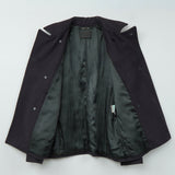 プラダ ウール ダブル ピーコート ネイビー メンズ