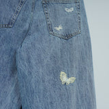 アワーレガシー 25SS VAST CUT バタフライ 刺繍 デニム ブルー