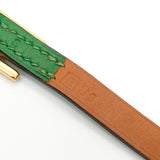 エルメス アピ3 レザー ブレスレット GP グリーン □R刻
