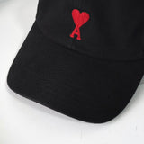 アミパリ アミ パリス ハートロゴ キャップ ブラック