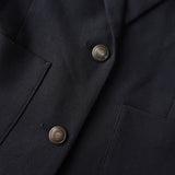 フレッドペリー ロゴ刺繍 シングル テーラードジャケット ブレザー ブラック レディース