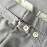 トムブラウン シルク混紡 サイドライン スラックス ライトグレー タグ付き未使用品