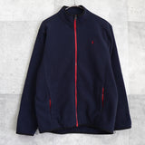 ポロ ラルフローレン ロゴ フルジップフリース ネイビー