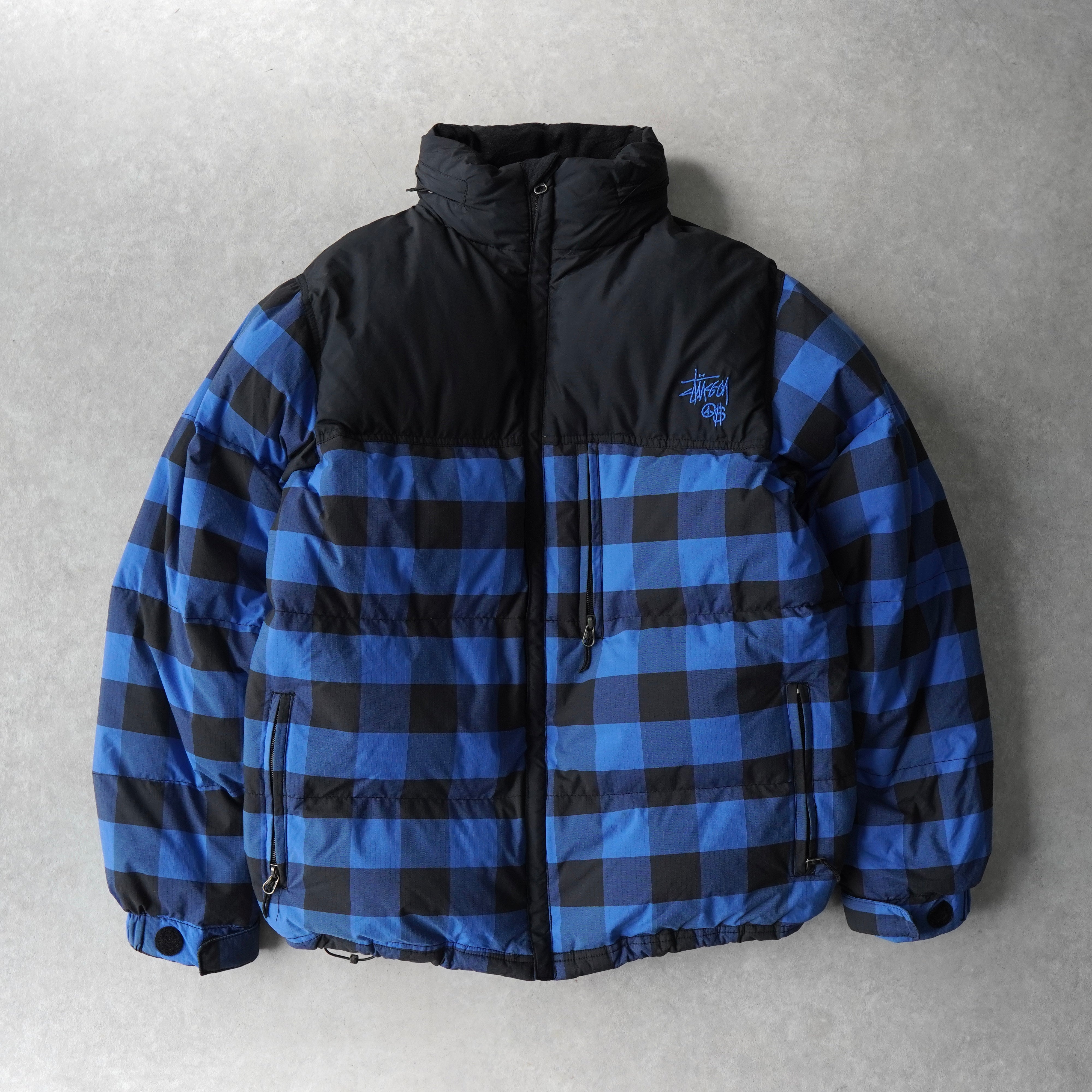 【超希少デザイン】ステューシー☆ブロック　チェック 刺繍ロゴ チョアコート STUSSY(スチューシー)アイテム一覧 | ブランド古着を扱う