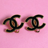 シャネル ココマーク イヤリング GP ブラック