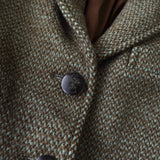 ポロ ラルフローレン シングル ツイード テーラードジャケット ブラウン レディース