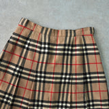 バーバリー ノバチェック ウール プリーツスカート ベージュ