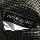 イヴ サンローラン ヴィンテージ リバーシブル YSLロゴ チェック柄 ブルゾン ジャケット ベージュ / ブラック
