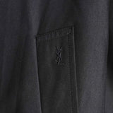 イヴサンローラン ヴィンテージ YSLロゴ ステンカラーコート ダークグレー