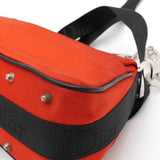 クリスチャン ディオール ハードコア ロゴ ナイロンキャンバス チェーン 2way ハンドバッグ ショルダーバッグ レッド / ブラック