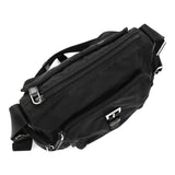 プラダ トライアングルロゴ テスート / レザー ショルダーバッグ ブラック