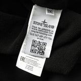ストーンアイランド コンパスバッジ ハーフジップ ガーメントダイ スウェット ブラック メンズ