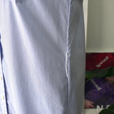 ローレン ラルフローレン ストライプ柄 ロング丈 シャツワンピース ブルー