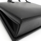 ロエベ ロゴ 自立型 レザー ハンドバッグ ブラック