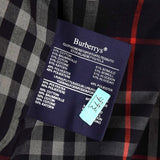 バーバリー ヴィンテージ ノバチェック襟 ウールライナー付き ステンカラーコート ネイビー メンズ
