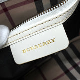 バーバリー レザー ハンドバッグ ホワイト