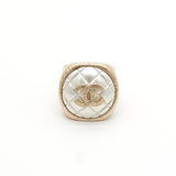 シャネル ココマーク マトラッセ フェイクパール リング 指輪 GP 11号 レディース