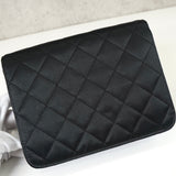 シャネル ココマーク マトラッセ サテン チェーン ショルダーバッグ ブラック