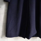 バーバリー ウール ステンカラーコート ネイビー