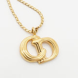 クリスチャン ディオール CDロゴ ネックレス GP