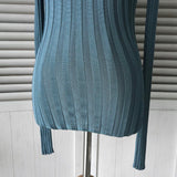 Acne Studios Women's Blue Ribbed Turtleneck