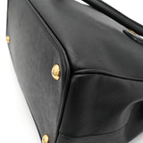 プラダ ガレリア トライアングルロゴ サフィアーノ 2way ハンドバッグ ショルダーバッグ ブラック