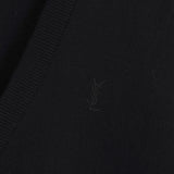 イヴ サンローラン ヴィンテージ YSLロゴ ウール カーディガン ブラック