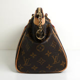 ルイ・ヴィトン モノグラム ティボリPM レザー ハンドバッグ ブラウン M40143