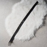 ディーゼル ロゴ レザー ベルト 80 / 32 ブラック / シルバー